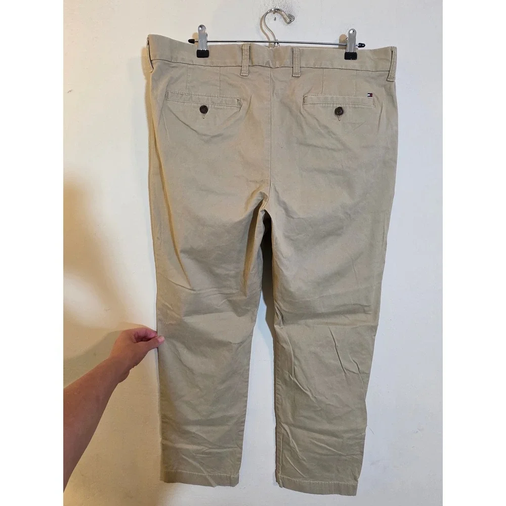 Tommy‎ Hilfiger Mens Tailored Fit Chino Pants Tan Khaki 36x30 Cotton Stretch